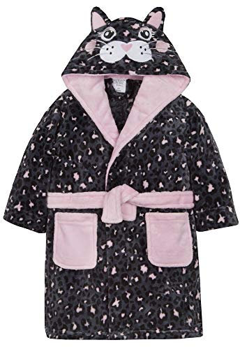 4Kidz Childrens Novelty Cat Design Fleece Dressing Gown (2-3 Years)