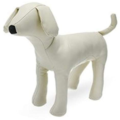 Globalflashdeal Leder Hund Schaufensterpuppen Stehend Stellung Hund Modelle Spielzeug Haustier Tier Geschaeft Schaufensterpuppe Weiss M