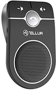 TELLUR CK-B1 Vivavoce Bluetooth per Auto, Sensore di Movimento per Accensione/Spegnimento Automatico, Microfono con Cancellazione dell'Eco e Cancellazione del Rumore, Siri e Google, Multipunto