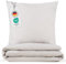 Blumtal Housse de Couette 155x220 + taie d'oreiller 80x80cm- Parure de lit 155x220 certifié Oeko-TEX -Gris Clair de Lune