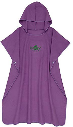 Robe Towel Changing Robe Towel Poncho Hooded Robe Quick Dry Lightweight Microfiber for Surfing Swimming and Beach Fits Men Women Adults