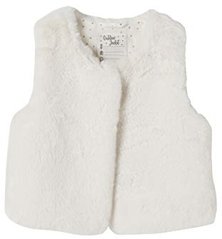 VERTBAUDET Gilet Sans Manches Fille Fausse Fourrure Doublé BLANC CLAIR UNI 12A