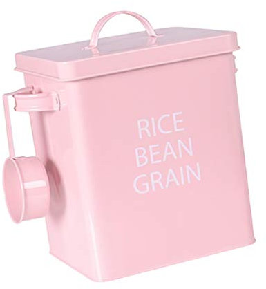 POPETPOP Dog Food Storage Bin Snack Container Cookie Container Dog Treats Container Lip Gloss Containers Rice Storage Container Pink Containers Storage Bins Pet Food Storage Tank