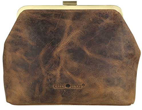 Greenburry Vintage Clappy Umhängetasche Leder 23 cm