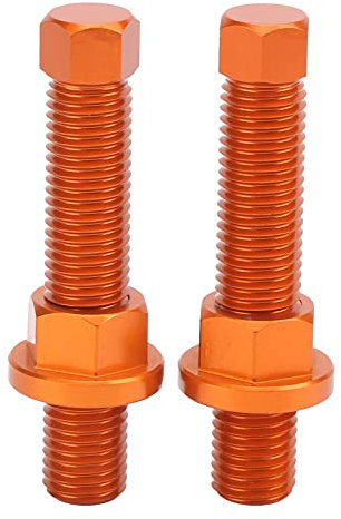 KIMISS Pernos de Ajuste de Cadena, 2 Pernos de Ajuste de Cadena 50304040100 Accesorio de Repuesto Apto para SX SXF EXCF SXS SMC(B (Naranja))