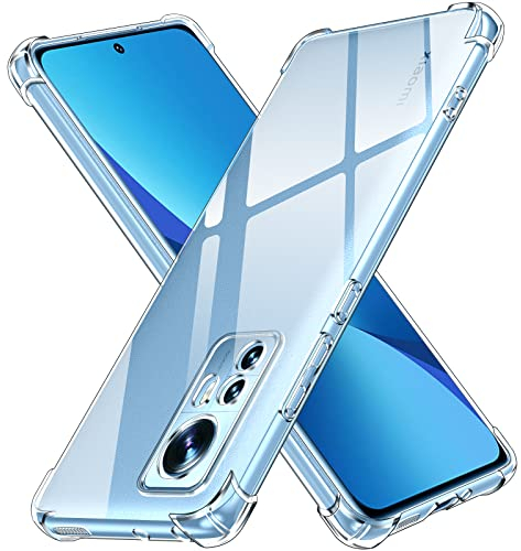 iVoler Cover per Xiaomi 12 PRO, Custodia Trasparente per Assorbimento degli Urti con Paraurti in TPU Morbido, Sottile Morbida in Silicone TPU Protettiva Case