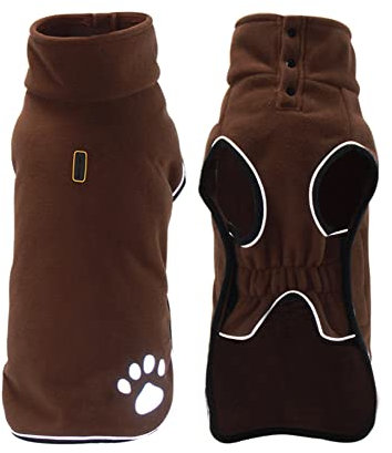 Hundemantel Winter Hundekleidung Hundepulli Sweatshirt Weiche Warme Hund Mantel Hundejacke Haustier Pullover für Kalte Wintertage,Reflektierende Fleece Hundeweste für Kleine Mittlere Große Hunde 3XL