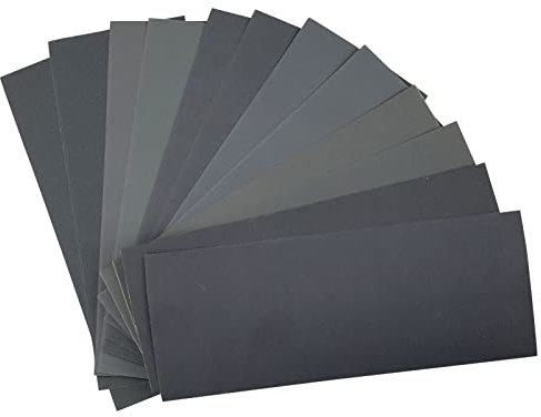 1200 to 5000 Assorted Grit Sandpaper, 23 x 9 cm,30 Pieces Wet and Dry Assorted Sanding Sheets for Automotive Sanding Wood Furniture Finishing