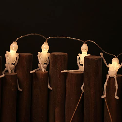 WOXIHUAN Halloween LED Lichterkette Totenkopf Horror Lichterketten Laternen Batteriebetrieben Gruselig Lichter Dekoration für Innen und Außen