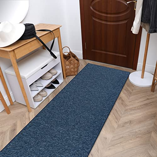 rugsx Läufer Superstar für Flur, Korridor, Büro, Küche, moderner Läufer, blau 70x350 cm