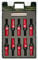 OMP Speed Juego de 20 Tornillos Acero con Protector de Aluminio de Colores M12X1.5 Llave de 17-19 Largo 28mm con Protector Rojo de Aluminio 7075 + DIN 12.9
