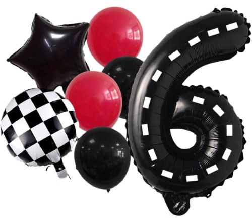 DIWULI Racing Geburtstag 6 Jahre - Rennstrecke Luftballons