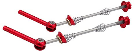 Fahrrad Schnellspanner 1 Paar Titan-Spieße Rennrad Fahrrad Schnellspanner Vorderradnabennaben-Spieße (Color : Red)