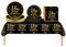 53Pcs Black Gold Happy 18th Birthday Party Tableware Plastic Table Cloth,7,9inch Paper Plates,Napkins for Boy Birthday Table Decorations Disposable Party Tableware Set for Boys Men Birthday Party