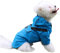JoyDaog Premium-Hunde-Regenmantel mit Kapuze für kleine Hunde, Outdoor-Sport, wasserdichte Hunde-Regenjacke, Welpen-Regenmantel mit Taschen, Blau, Größe S