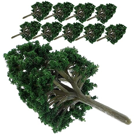 MAGICLULU 10st Künstliches Pflanzenmodell Miniatur-architekturbäume Minibäume Zum Basteln Zuglandschaft Künstliche Bäume Realistisches Pflanzenmodell Baummodell Baumschmuck Abs Kleiner Baum