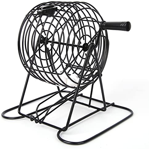 Deluxe-Bing o-Set, Professionelles Bing o-Spielset mit Bing o-Käfig, 75 Bing o-Kugeln, 150 Bunten Chips und Bing o-Brett, Ideal für Partys mit Großen Gruppen,Party-Lotteriemaschine