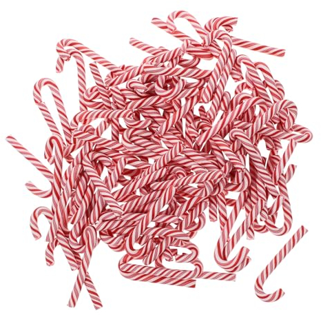 NAMOARLY 100 Stück Deko-Lutscher Haarschmuck Handyhülle Haar-Accessoires Zuckerstange DIY-Zuckerstangen-Charms Weihnachts-Zuckerstangen-Zuckerstangen-Zubehör DIY-Charms
