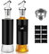 Sitayakuma Aceitera y Vinagrera Antigoteo 300ML, 2 PCS Aceitera de Acero Inoxidable y Cristal, Utensilio de Cocina Cooking Oil Dispensador Aceite de Oliva Recipiente Aceite con 1 Embudo y 8 Etiquetas