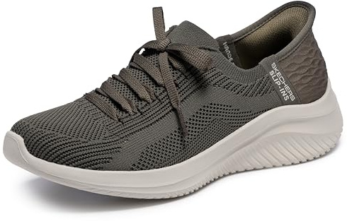 Skechers Damen Handfrei Slip-ins Ultra Flex 3.0 - Brilliant Path Sneaker, Oliv/Blatt für Mich (Leaf It to Me), 36.5 EU