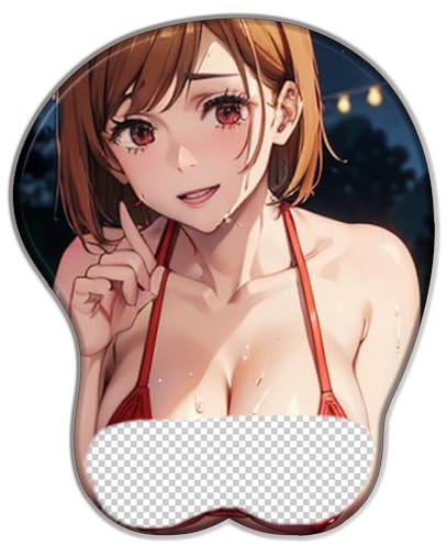 Jujutsu Kaisen Kugisaki Nobara 3D Sexy Silicone Wrist Support Mouse Pad, Stereoscopic Mouse Mat for Office, Laptop