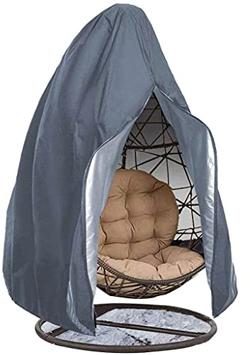 Ei Stuhl Abdeckung Balkon Outdoor Reißverschluss Hängenden Schaukel Eierschale Stuhl Staubdicht Regen Abdeckung Hängenden Korb Abdeckung Möbel Abdeckung Eierschale Abdeckung ( Color : Grey , Size : 20