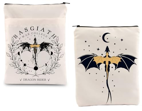 BLUPARK FW Buchhülle Drachen Geschenke Drachenreiter Buch Geschenke FW Buch Merch Drachen Liebhaber Buch Geschenke Dunkle Romantik Leser Geschenk (Dragon Rider BS)