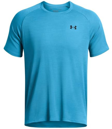 Under Armour Mens Tech Training T-Shirt Tee Top Sports Capri/Black Tex L