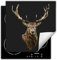 DarHaus Herdabdeckplatte 50x52 cm Einteilig Küchen Zubehör Kochfeld Abdeckung Ceranfeld Herdplattenabdeckung Induktionskochfeld Aufrollbare Matte, dunkelgrau - Hirsch
