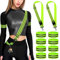 Wishstar Reflektorband Set,2 Stück Reflektor Gürtel Verstellbaren、8 Stück Reflektierende Bänder，Sicherheit reflektorband für Jogger und Radfahrer Wandern