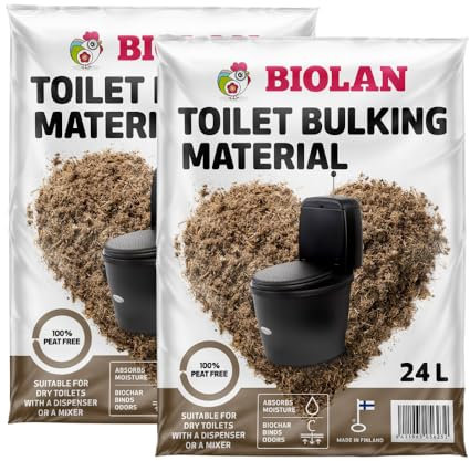 Biolan Lot de 2 matériaux d'épandage pour toilettes, sans tourbe