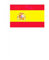 Costumizate! Bandera de España con asta mediana, 30 cm x 45 cm, asta de 60 cm, Bandera Nacional