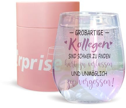 DONGSHANGIFT Schillernde Weingläser für Kollegen, Freundin und Frauen - Personalisierte Geburtstags- und Freundschaftsgeschenke