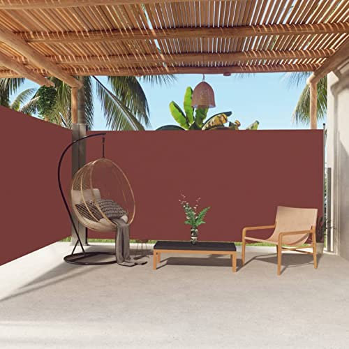 ShGaxin Toldo Lateral retráctil marrón 180x600 cm, Toldos Exterior Terraza, Toldo para Balcon, Toldos Jardin, Toldo Privacidad Balcon, Toldos Terraza - 318003