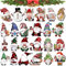 Holzanhänger Weihnachten, 24 Stück Anhänger Mit Schnur, Weihnachtsbaum Schmuck, Holz Deko, Christbaumschmuck Set