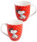 United Labels The Peanuts Snoopy - Taza (cerámica, 280 ml), diseño de lunares, color rojo