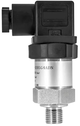 AMEHRU Mechanischer Druckschalter for pneumatische Hydraulik 0-300Bar Luft Öl Wasserdruck IP65 mit M20*1,5 NO+NC(10-100bar,G1-2 Thread)