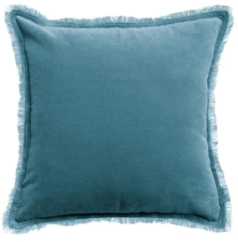 Vivaraise Einfarbiges Kissen Fara stahlgrau 45 x 45 cm