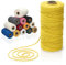 Makramee-Garn aus 100% Baumwolle, 3-4 mm Stärke, in tollen Farben (Gelb, 3mm (100m))