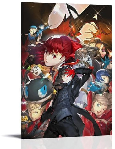 LNLEXTAR Persona 5 Royal Game Poster Dekorative Malerei Leinwand Wandkunst Wohnzimmer Poster Schlafzimmer Malerei,Wandkunst Bilddruck Moderne Familienzimmer Dekor 24x36inch(60x90cm)