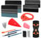 AiQInu Kit di 27 Pcs Attrezzi di Installazione di pellicole per vetri per Auto, Kit Applicazione Adesivi Auto con Taglierino Professionale e Spatole per Pellicola, per Installazione Pellicole Auto