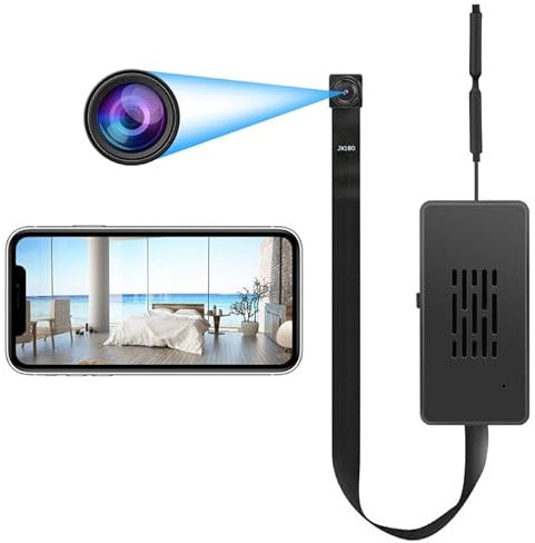 HYVO Mini Telecamera Wireless WI-FI, Telecamere 1080P con Audio e Video, Allarme di Rilevamento del Movimento, Visione Notturna per Droni/Ufficio/Registrazione di Riunioni