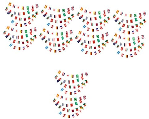 BESTonZON 10pcs Country Flags Bunting String Flag Banner for Soccer Gifts Football Cup Decor