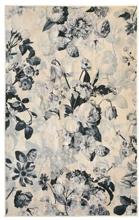 ESSENZA Teppich Floor Vanille, 60x90 cm - 60% Polyester, 30% thermoplastischesPolyurethan, 10% Baumwolle - Blumen