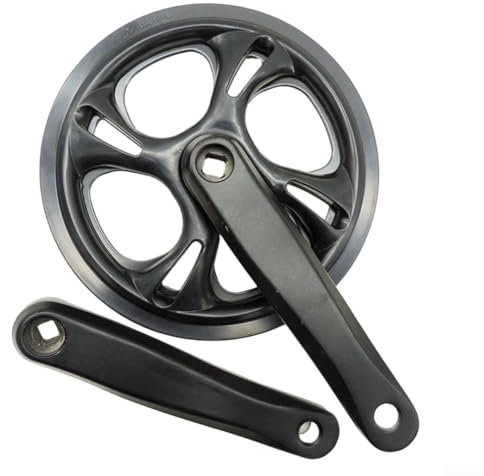 Juego de bielas de bicicleta reemplaza tus piezas antiguas con un plato 48T en un tamaño compacto de 165 mm de largo