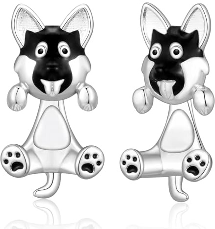 Sterling Silber Hunde Ohrstecker Chihuahua Corgi Deutscher Schäferhund Border Collie Französische Bulldogge Boston Terrier Welpen Schmuck Ohrringe
