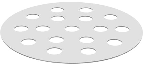 Runde Feuerrost Grillplatte aus Gusseisen 14,5x14,5x0,1cm Silber | Holzkohlebriketts und Stückkohle, Ersetzt Abgenutzte Teile, Camping und Garten, Weihnachten Mottoparty