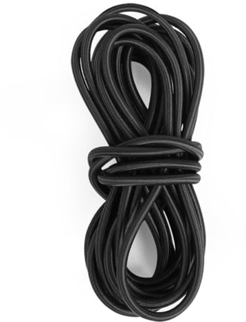NUTKIT Gummiseil 6mm x10m, Expanderseil Schwarz,Rund Gummischnur Gummiband | Robustes Elastische , Gummikordel & Spannseil für Anhängerplane, Sonnensegel, Camping, Garten, Segeln Planenseil, Netz