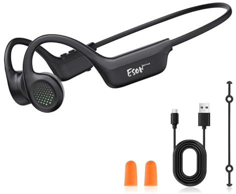 esonstyle Bone Conduction Headphones, IPX7 Sweatproof Open Ear Earphones | Wireless Sports with Next-Gen Bluetooth 6.0 & 10H Playtime, Ideal for Safer Running, Cycling & Gym