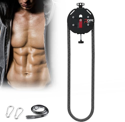Endless Rope Trainer, Q Rope Endless Rope Trainer, Sistema di Pulegge a Cavo, Resistenza Regolabile, Allenamento Completo del Corpo, Forza, Coordinazione, Palestra Domestica (Black&Red)